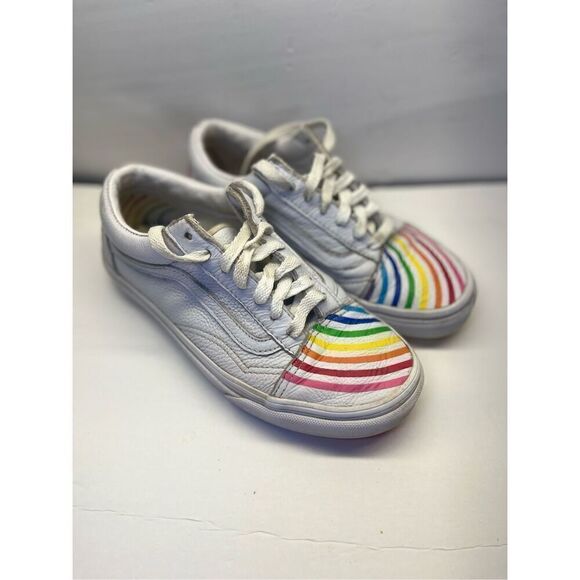 Vans x Flour Shop Old Skool Rainbow Shoe Sz Womens 6 Mens 4.5 - Picture 1 of 9